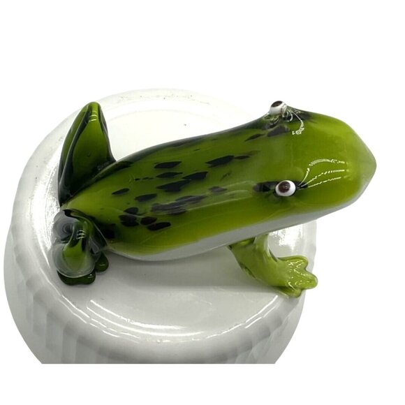 Weirdo Derpy Frog Toad Hand Blown Art Glass Paperweight Very Heavy 6"L x 3.5"H - Picture 1 of 7